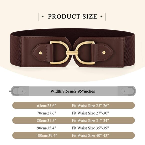 Wide Belts For Women Fashion Elastic Belt For Dresses Vintage Waist 3425
